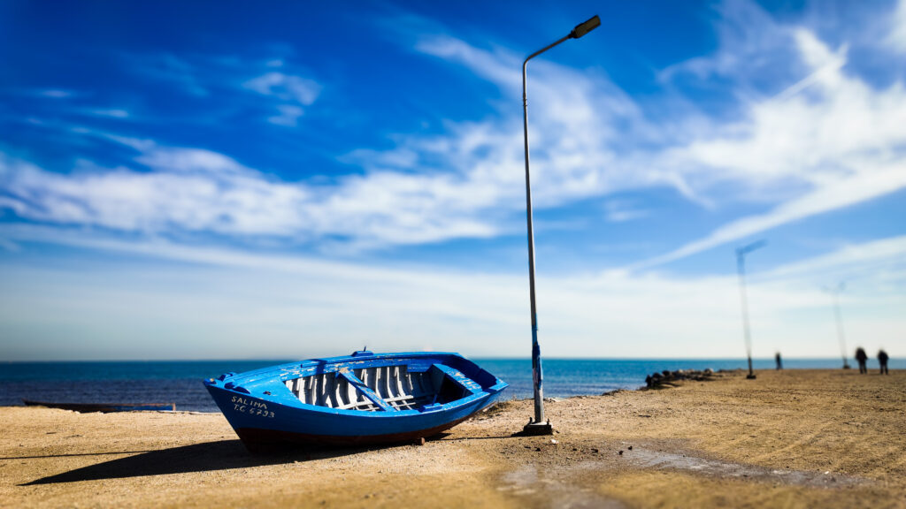 Boat on the Gulf of Tunis