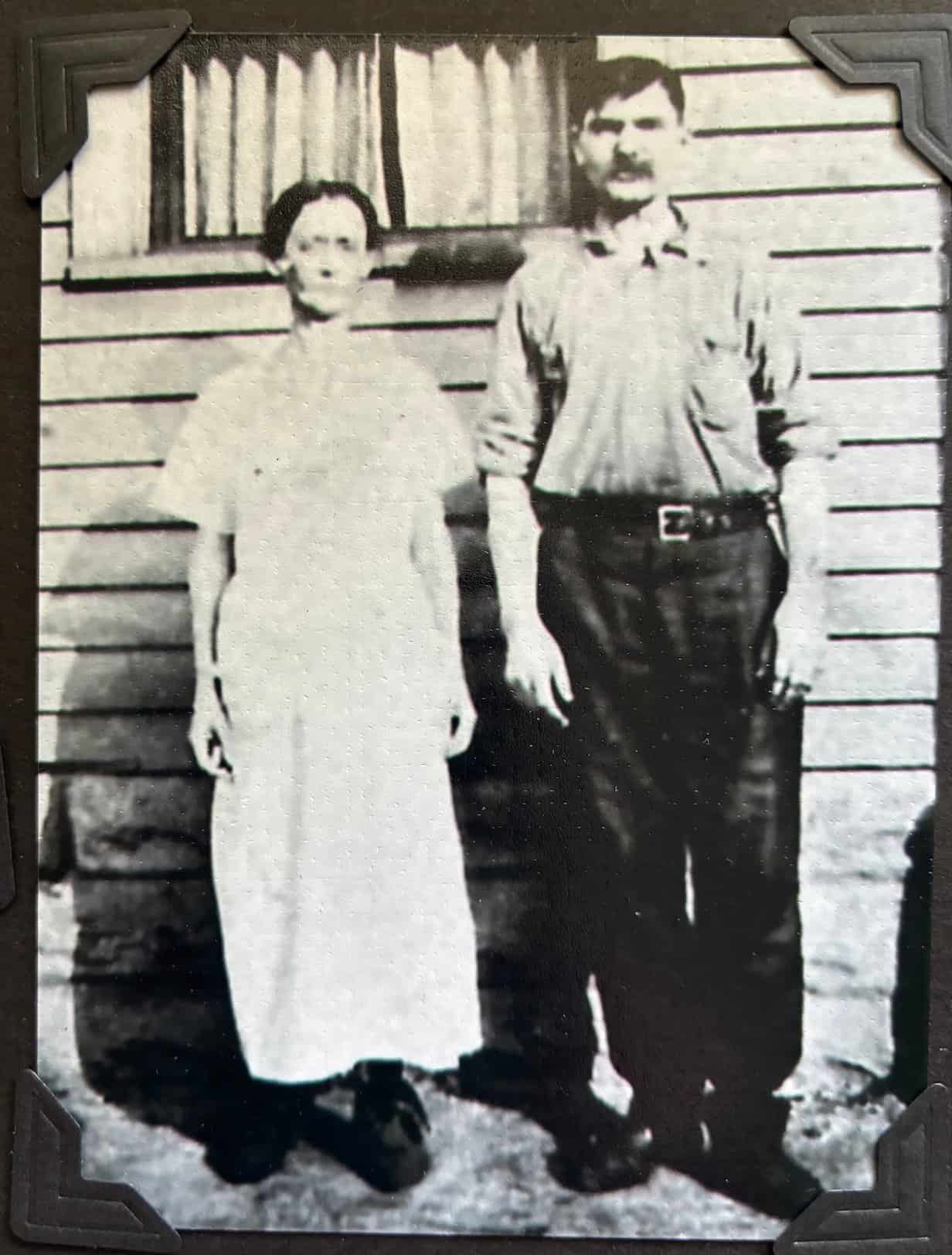 Jozef and his wife, the one surviving family photograph