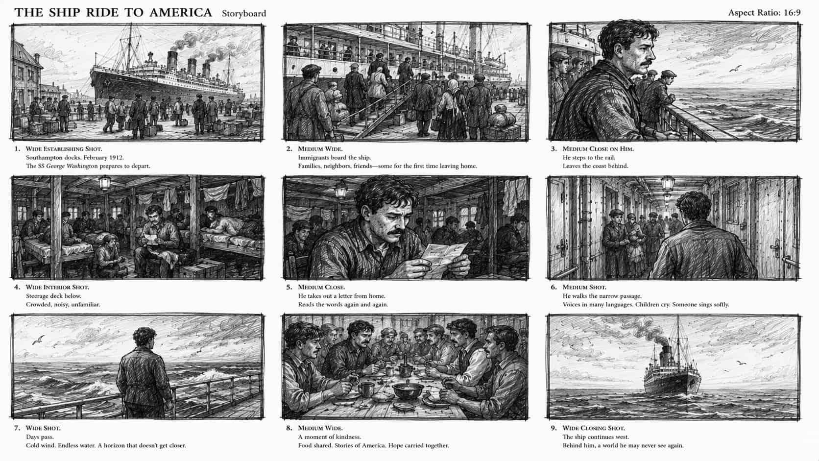 Storyboard: The Ship Ride to America